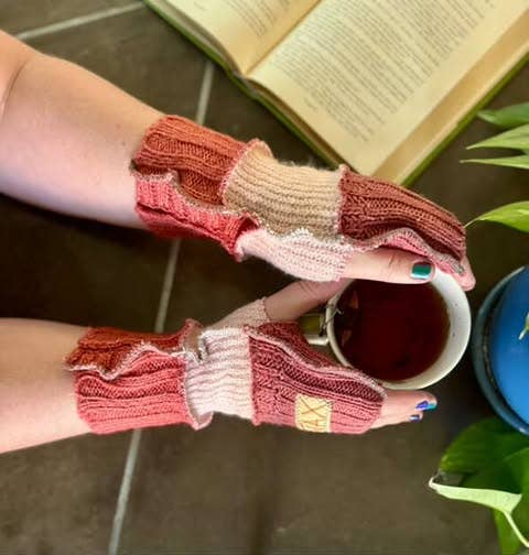 Jax Upcycled - Wholesale Gloves - Women's - Upcycled Unisex Fingerless Gloves choose the vibe color26
