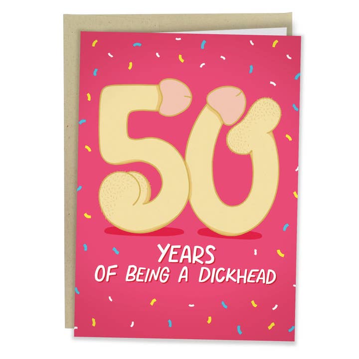 50th Penis | Funny Birthday Card for wholesale by Sleazy Greetings