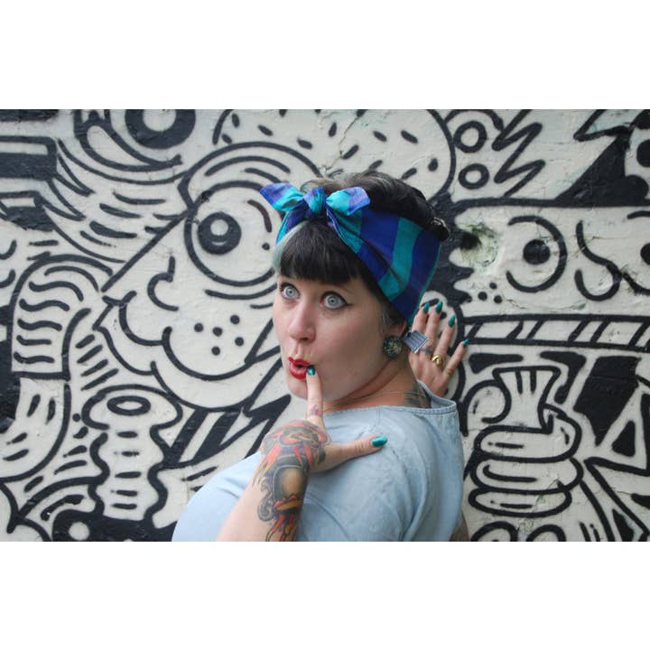 Aye Aye - Wholesale Head Scarf - Women's - watermelon melon fruit head scarf hair wrap pin up style3