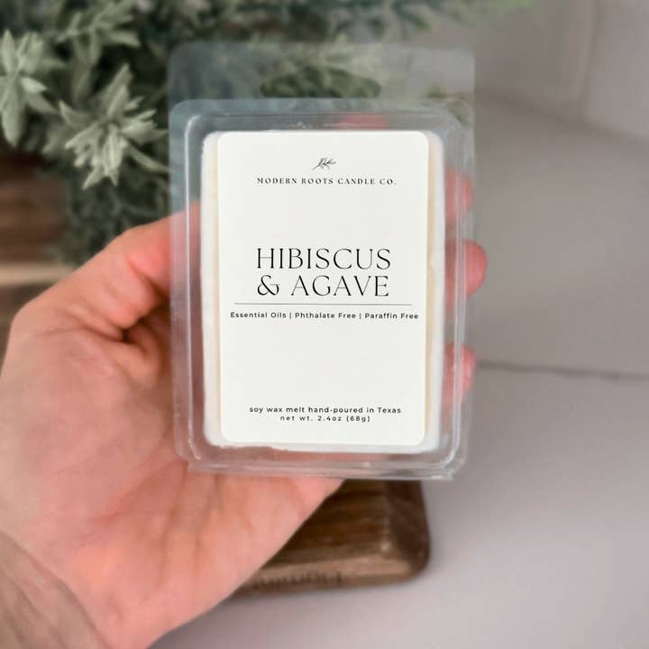 Modern Roots Candle Co. - Wholesale Wax Melt - Hibiscus & Agave | 2.4 oz. Soy Wax Melt