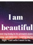 I Am Beautiful Holographic Sticker for wholesale by Deserved Happiness