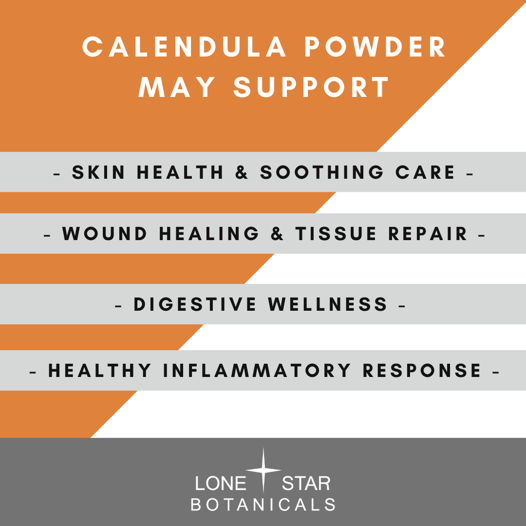 Lone Star Botanicals – wholesale Protein-/superfoodpulver – Ekologiskt ringblommapulver -- 100 g3