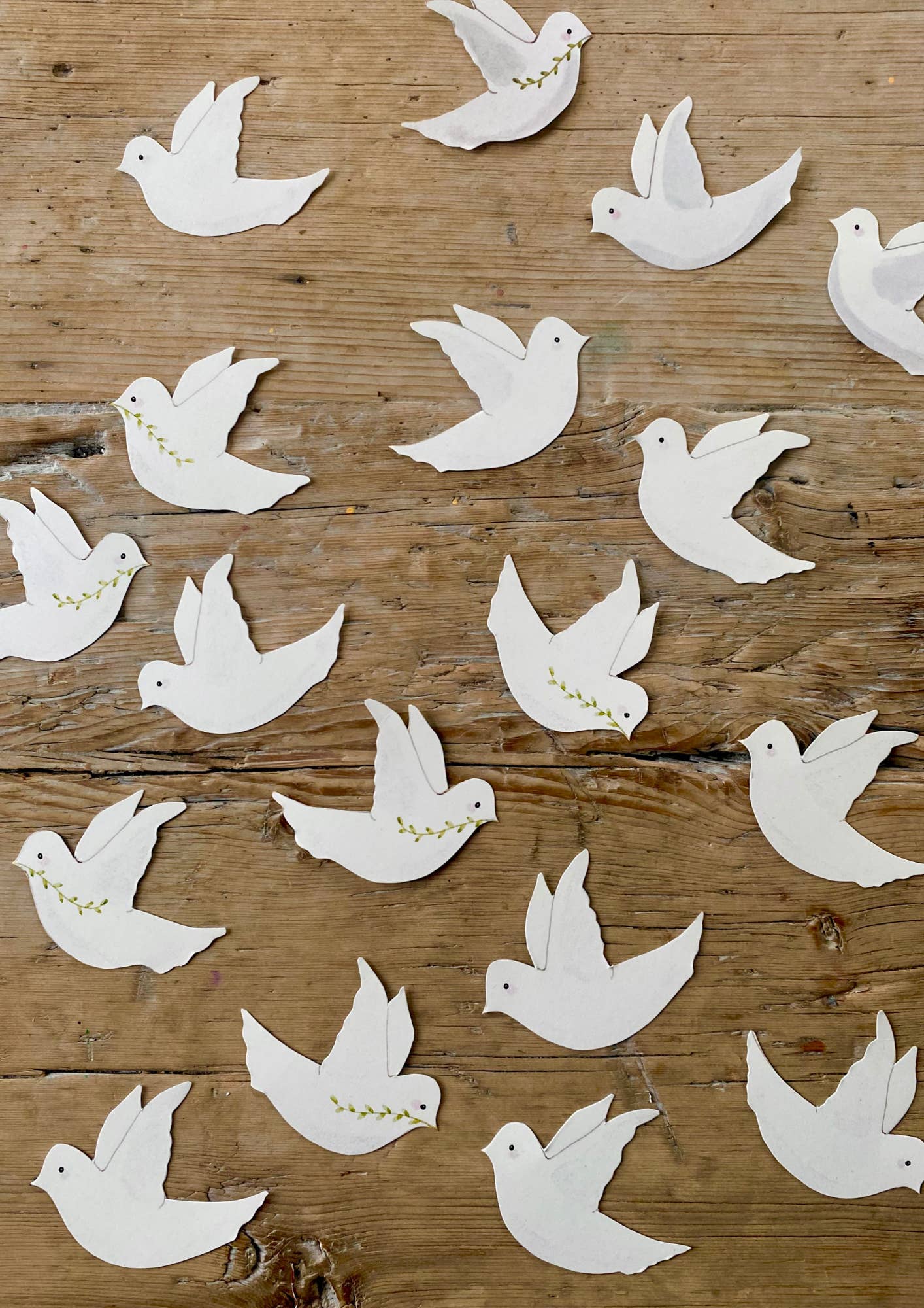 Tall Hat Tales - Wholesale Cutouts - Juleklip Hvide Duer