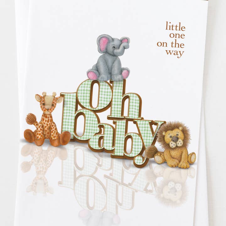 Ann Scott Design - Vente Cartes bébé - Carte de vœux Oh Baby On the Way C_1414