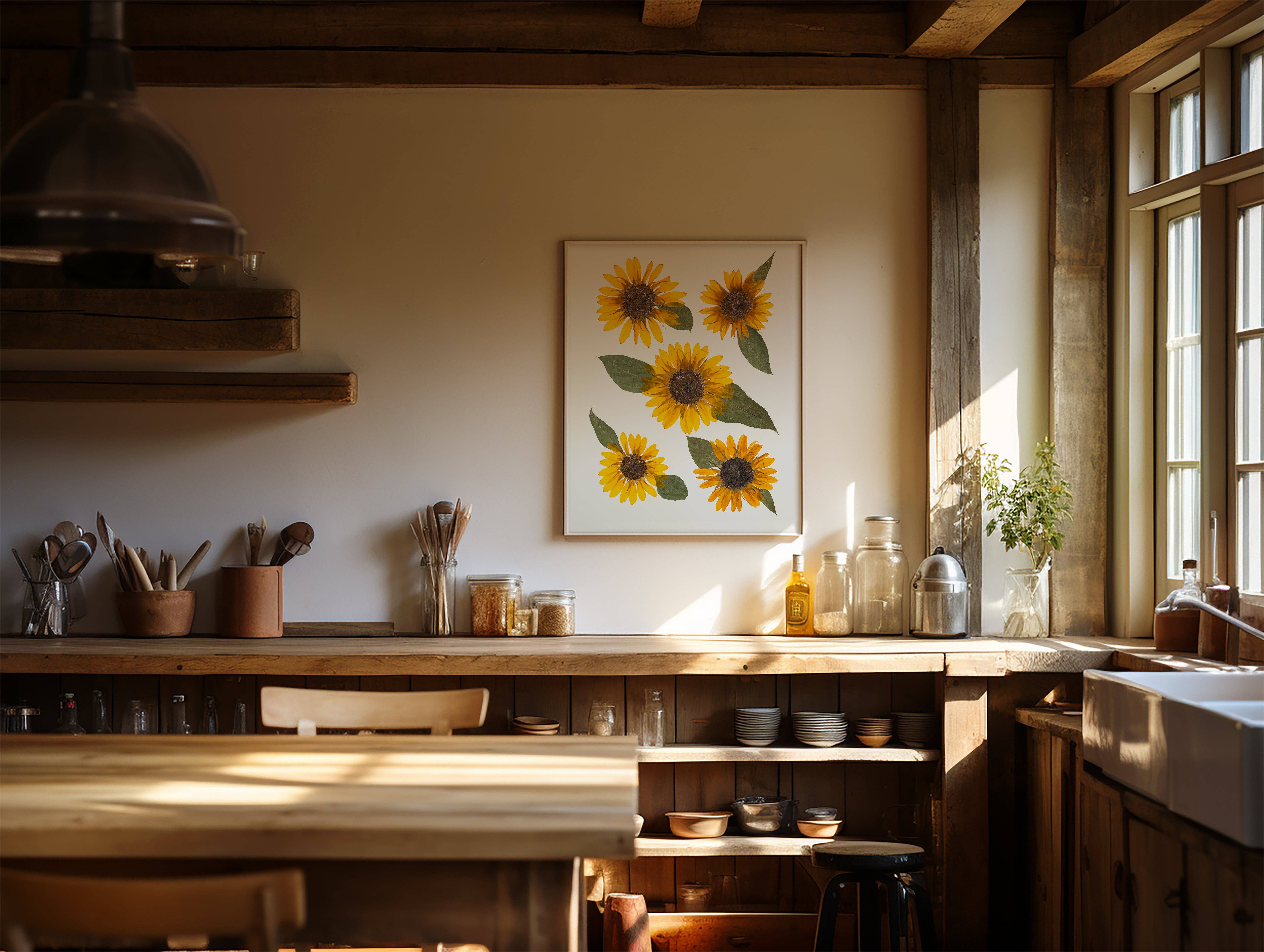 Hope Steinle Pressed Flower Art - Wholesale Art Print - Pressed Flower Fine Art Print - "Golden Glow"6