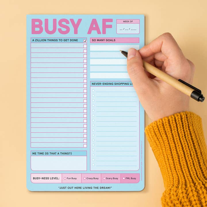 Knock Knock - Wholesale Notepad - Busy AF Pad