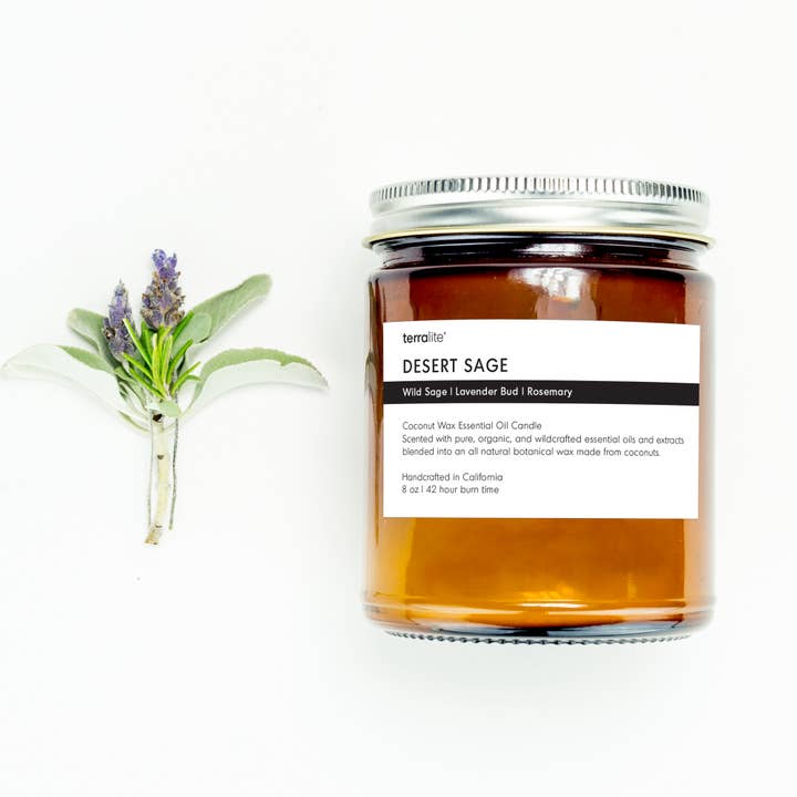 Terralite - Wholesale Jar/Filled Candle - DESERT SAGE - essential oil candle2