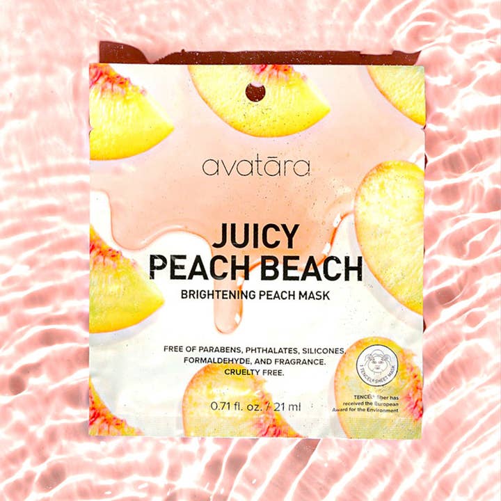 Avatara - Vente Masque pour le visage - Masque en tissu illuminant Juicy Peach Beach1