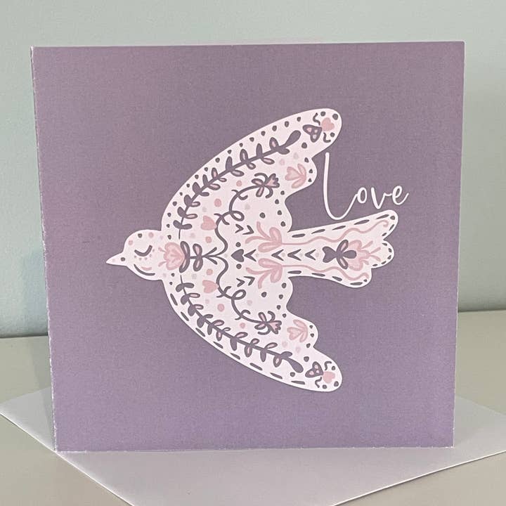 Scandi Dove - Biglietto d'Auguri Vuoto per Occasioni (Copia) per la vendita all'ingrosso da parte di Starshine Design by Julie Harris