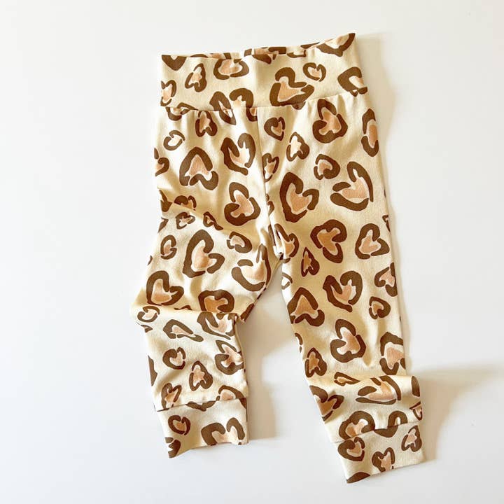 Organic Joggers | Leopard Love | Valentine's Day for wholesale by Bohemian Babies