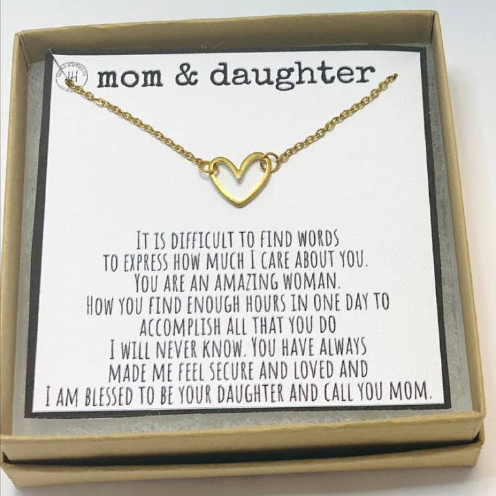 Little Happies Co - Wholesale Pendant/Charm Necklace - For mom, Mother Day gift, To my mom, Mom gift from daughter, Mom jewelry gift, Mother's Day surprise, Card with gift, Mothers necklace