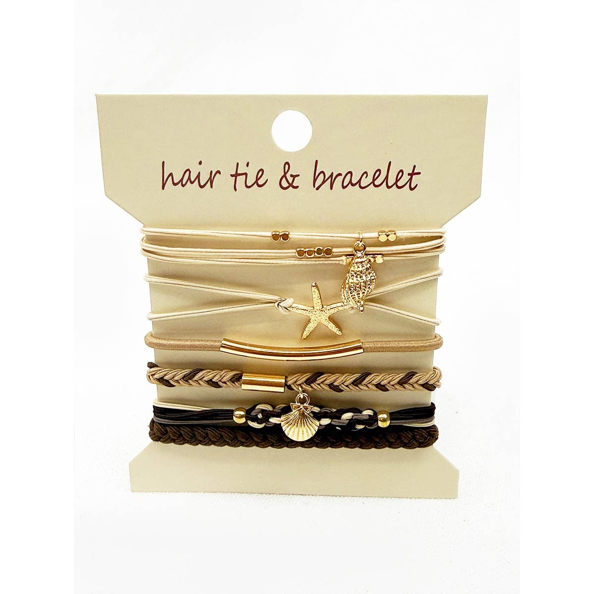 MIX COLOR Boho Inspired BEACH Theme Hair Tie Bracelets for wholesale on Faire5