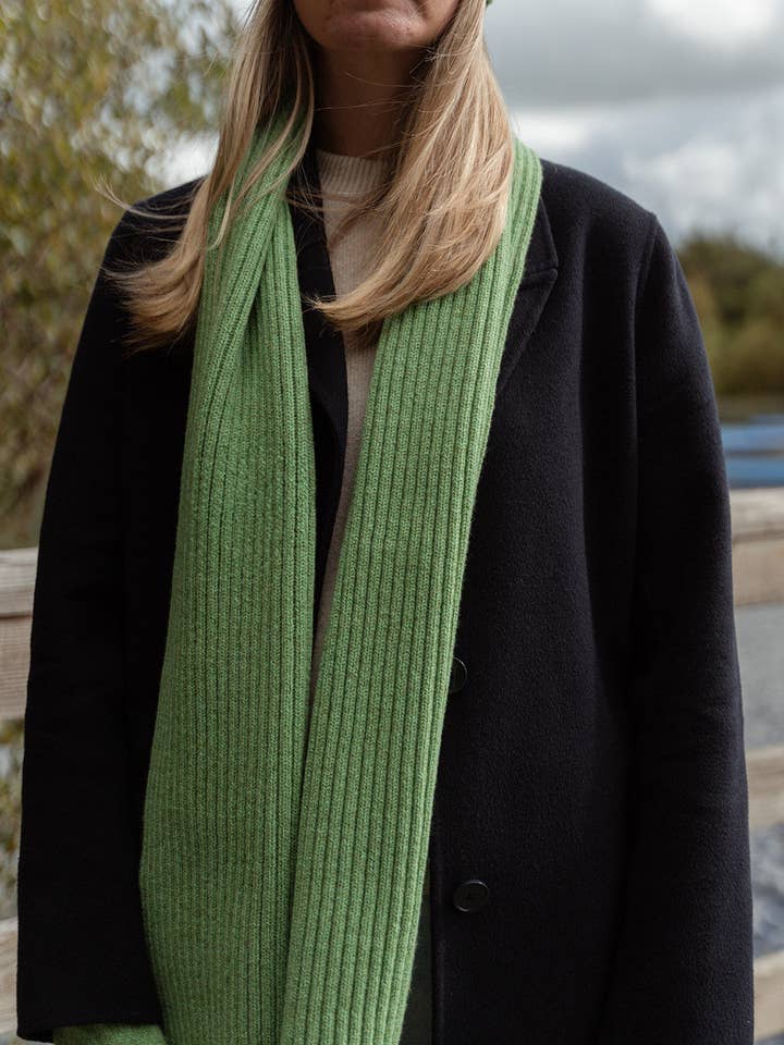 Foliage Marl Rib Scarf for wholesale by Hilary Jane Keyes