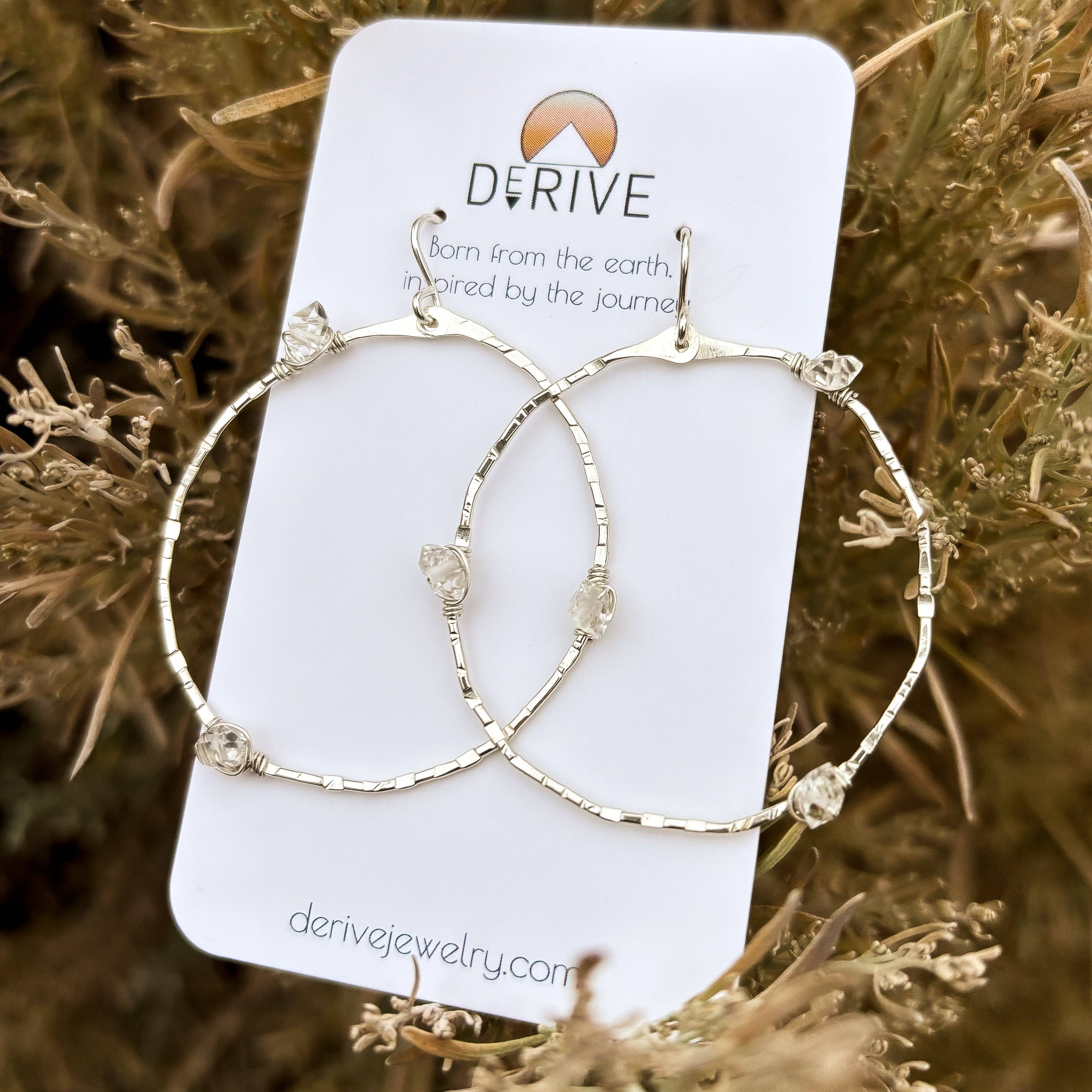 Derive Jewelry – Engroshandel Hoops – Stargazer Herkimer diamant øreringe med bøjle5