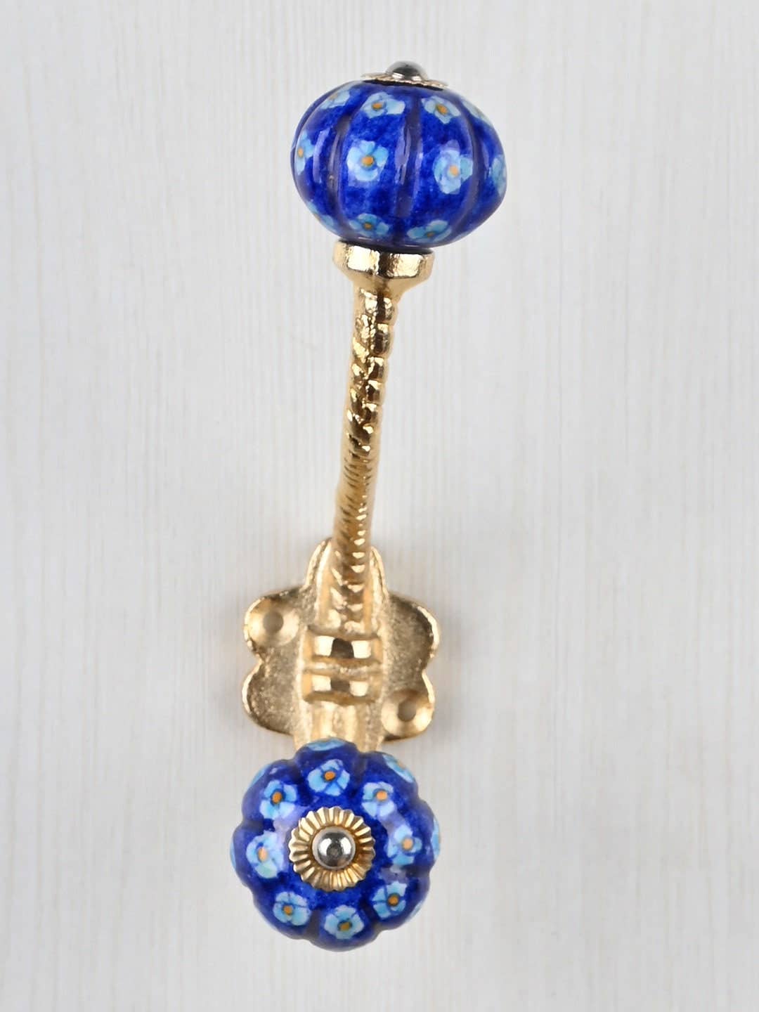 KNOBCO - Wholesale Wall Hook - Blue Decorative Handmade Ceramic Wall Hook |Vintage Wall Hook |Metal Wall Hooks |Furniture Hardware Hooks| Bath Hooks7