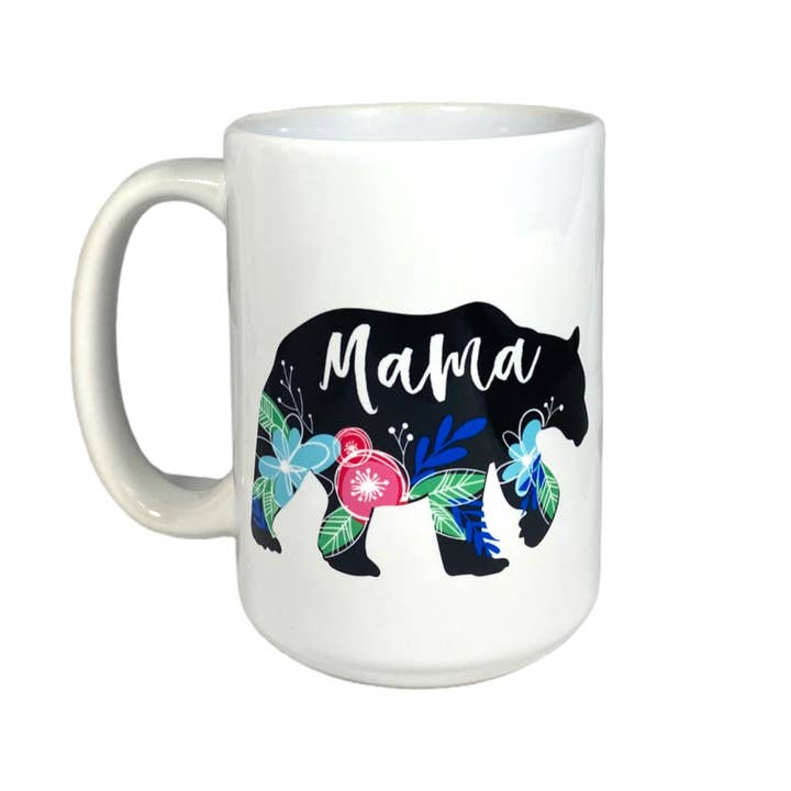 Floral Mama Bear Mug for wholesale by Cultured Coast