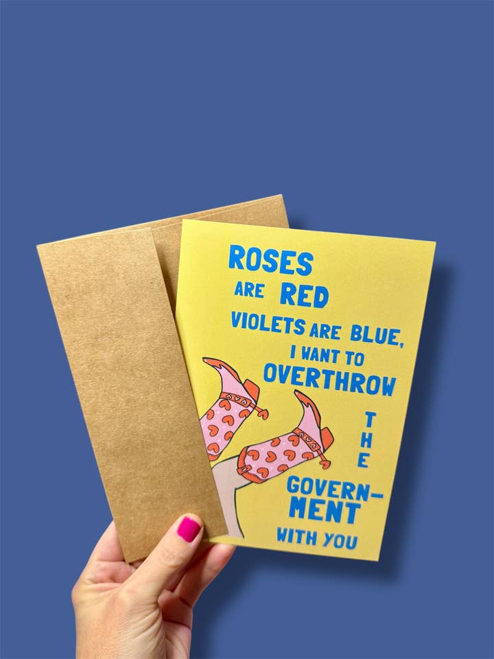 Liberal Humor Valentine Card | Political Galentine Card for wholesale by Tiny Baker Creations