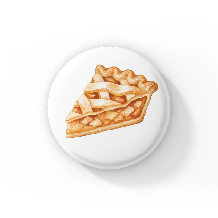 Apple Pie Pin Button, Apple Pie Keychain, Apple Pie Magnet for wholesale by NatureCuts
