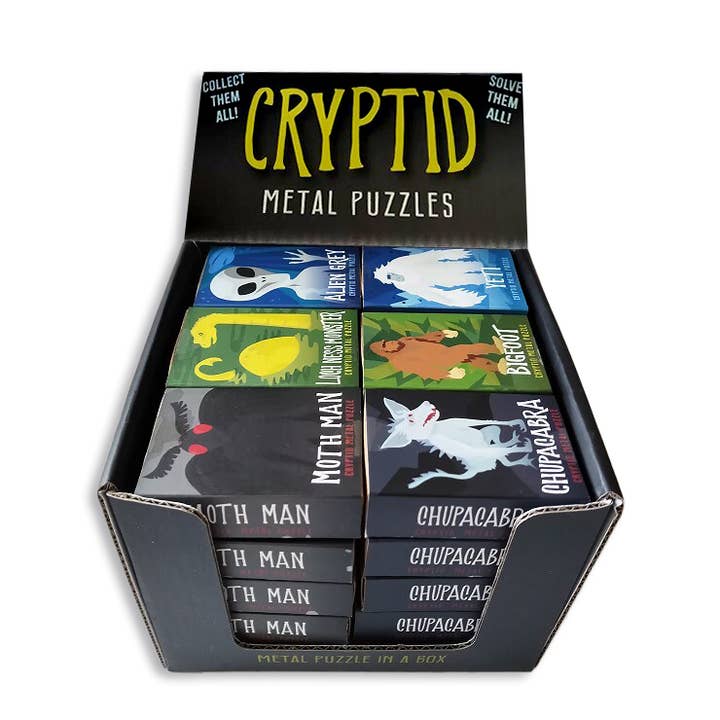 Project Genius - Wholesale Puzzle - Adult - 30 pc Cryptid Puzzlebox Display (Individual SRP $3.00)