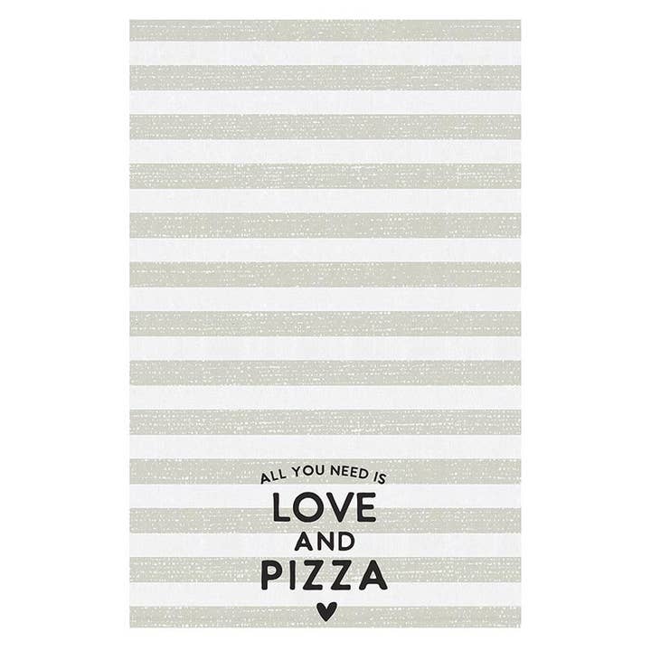 Santa Barbara Design Studio by Creative Brands - Wholesale Tea Towel - Striped Tea Towel - Love And Pizza