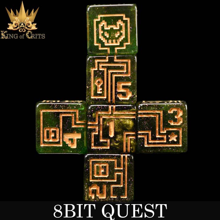 DNDDICE.COM - Wholesale Dice - 8BIT Quest - 11 Dice Set6