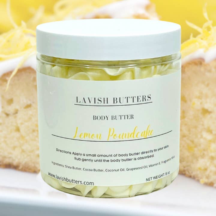Lemon Poundcake Whipped Body Butter for wholesale by Lavish Butters