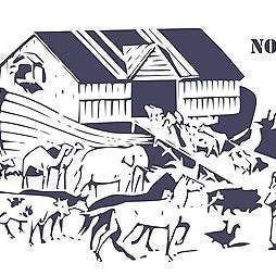 Noah's Ark - Reusable 10 mil mylar Stencil Reusable Pattern 22"W x 14"H for wholesale by GoStencil