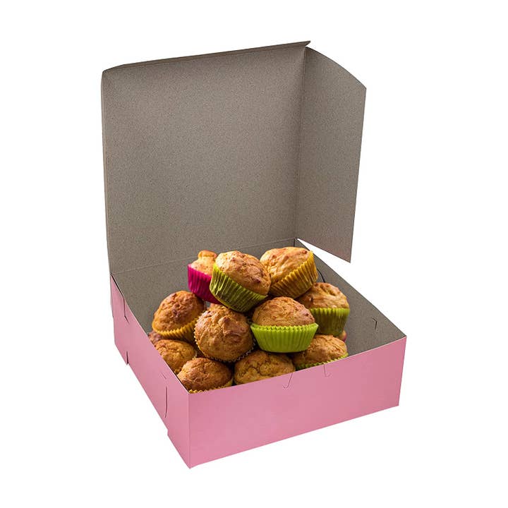 MT Products Cupcake Boxes - 8" x 8" x 3" Bakery Boxes for wholesale by MT Products