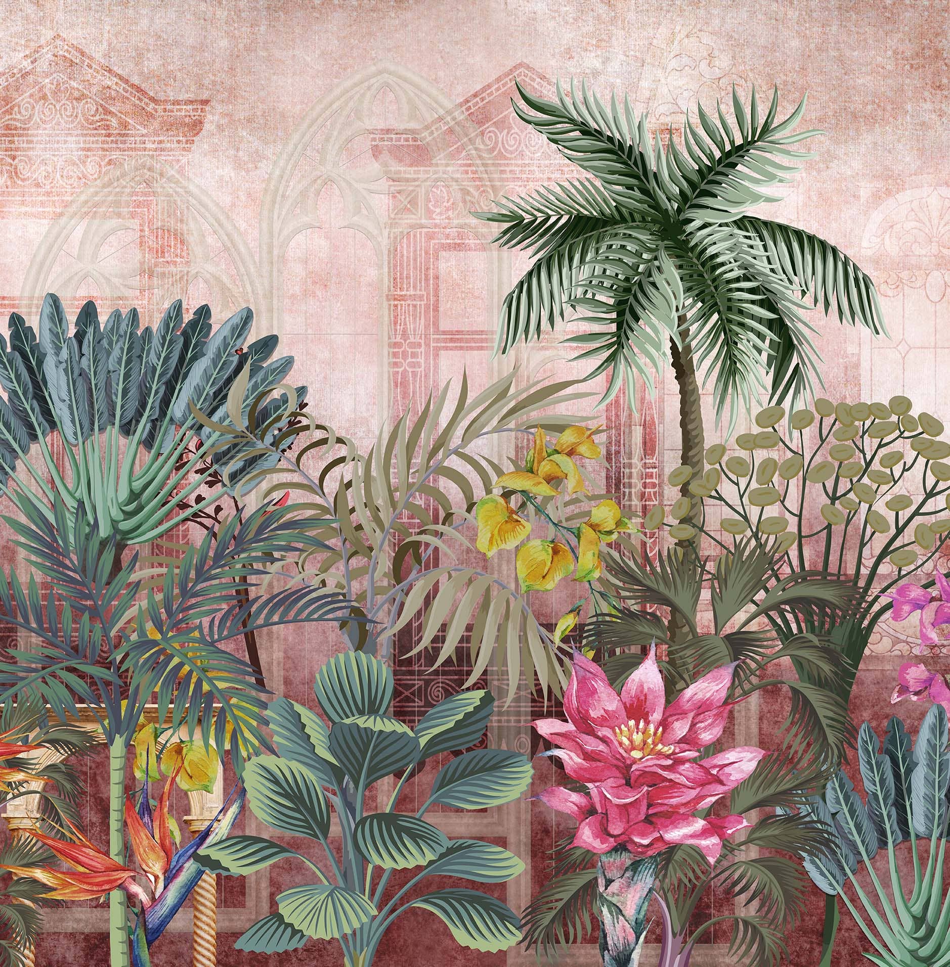 Melli Mello - Wholesale Wallpaper - Melli Mello Piece of Paradise Mural Roze1