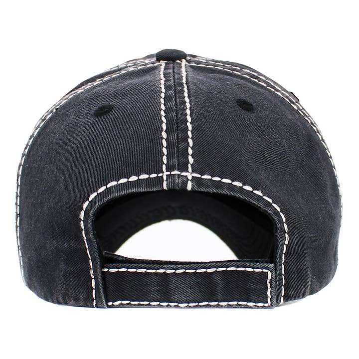 Sensibling Corp. - Wholesale Baseball Cap - Women's - HOLLY JOLLY Vibes Message Embroidered Christmas Vintage Baseball Cap2