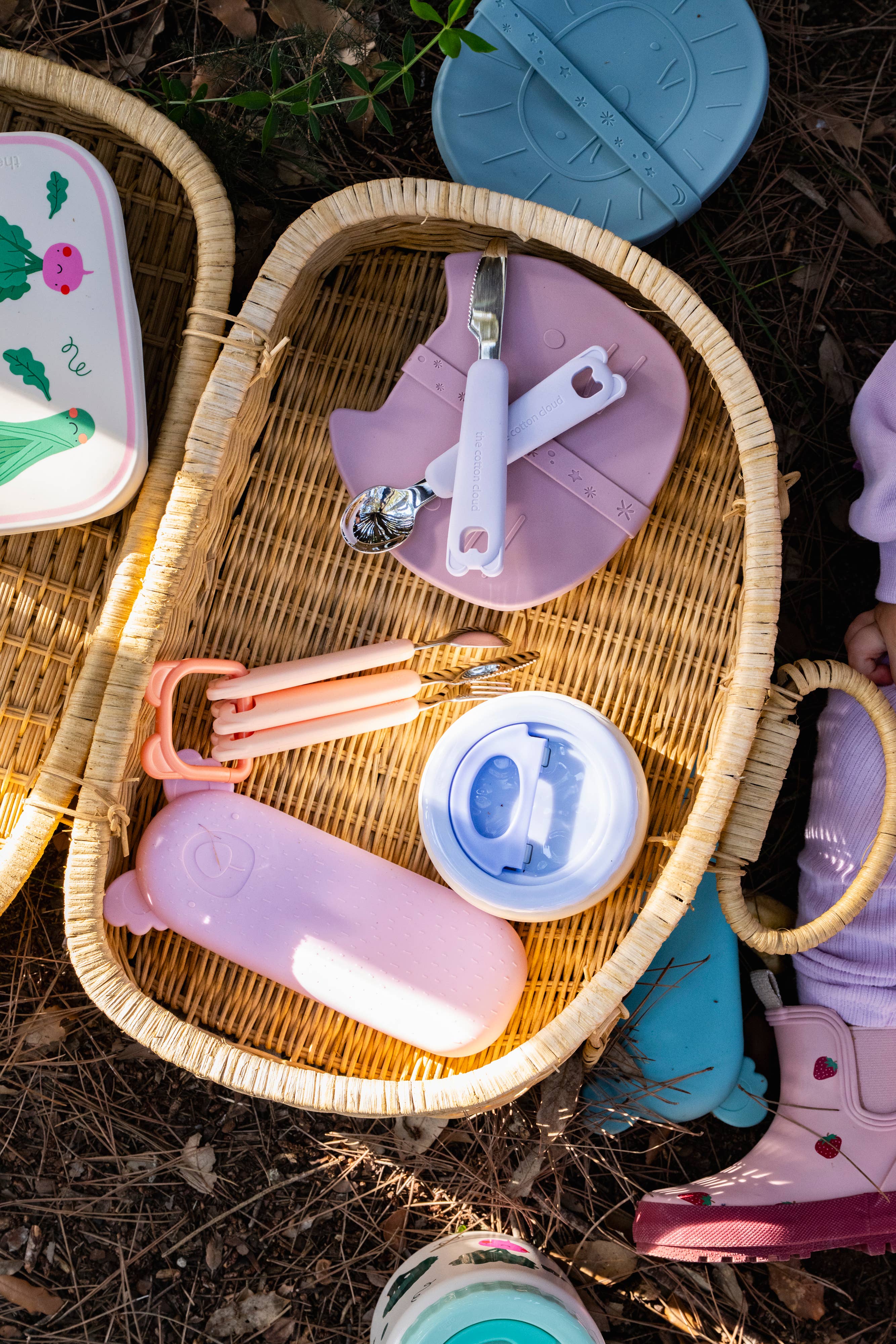 the cotton cloud - Wholesale Feeding Set - Baby - Kids Silicone and Steel Cutlery set with Loop5