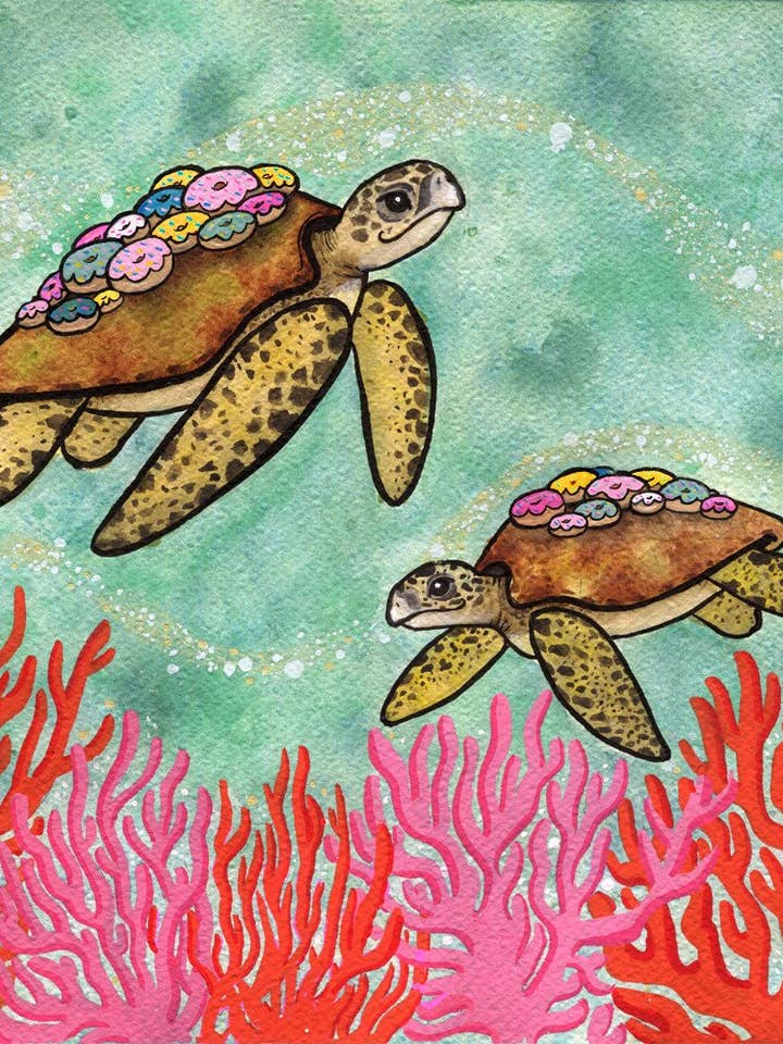 Sea Turtles and Doughnut Barnacles for wholesale by Danielle V Designs