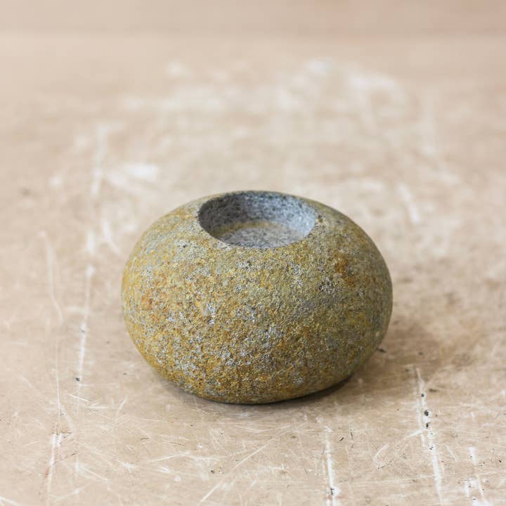 Botanical Boys - Wholesale Candle holder - River Stone Candle Holder - 62B.42
