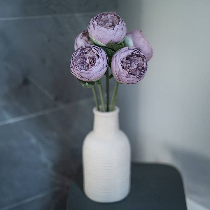 Mauve paper peony bud for wholesale by Flowrette