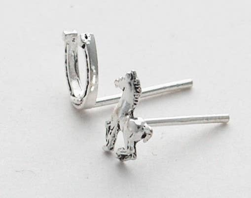 Semaki & Bird - Vente Clous d'oreille - Boucles d'oreilles clous cheval et fer à cheval argent Natural History2