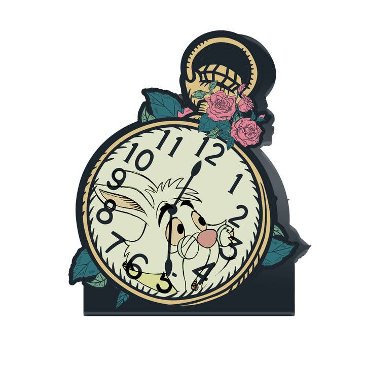 Silver Buffalo - Wholesale Wall Sign - Alice in Wonderland Clock Large Die Cut MDF Box Sign