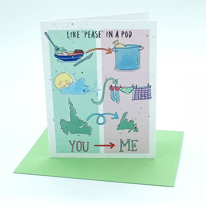 Newfoundland Love zero-waste plantable card for wholesale by Jill+Jack Paper