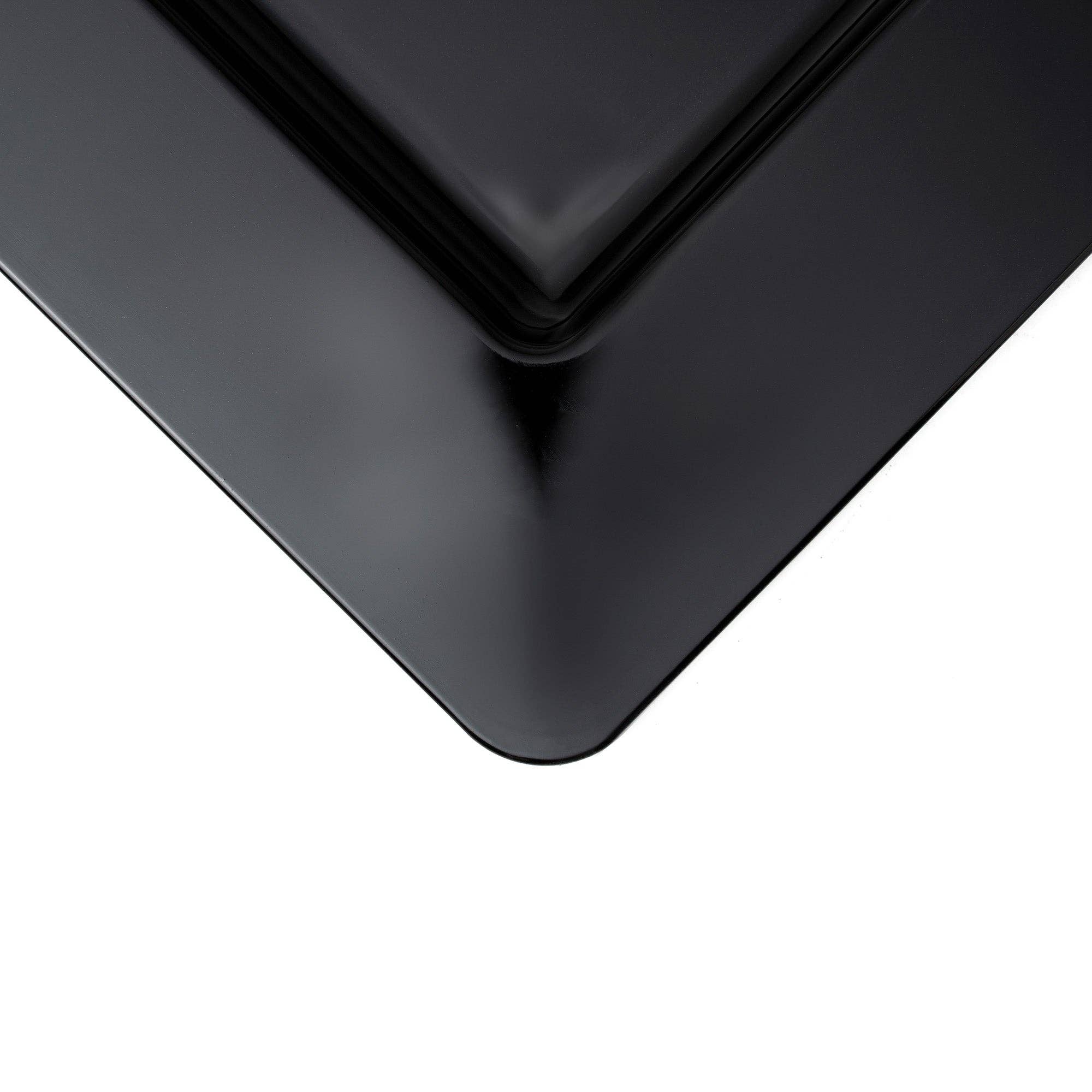 Portofino International Trading, USA - Wholesale Charger Plate - Flat Edge Square Plastic Charger Plate 13" - Black2
