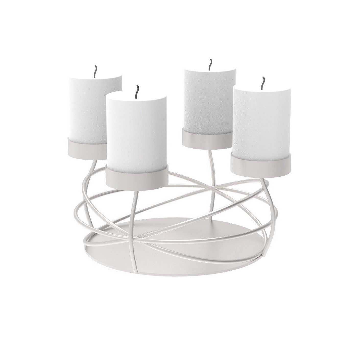 Blue Chilli Design - Wholesale Krans - Zilveren adventskrans met schaalontwerp