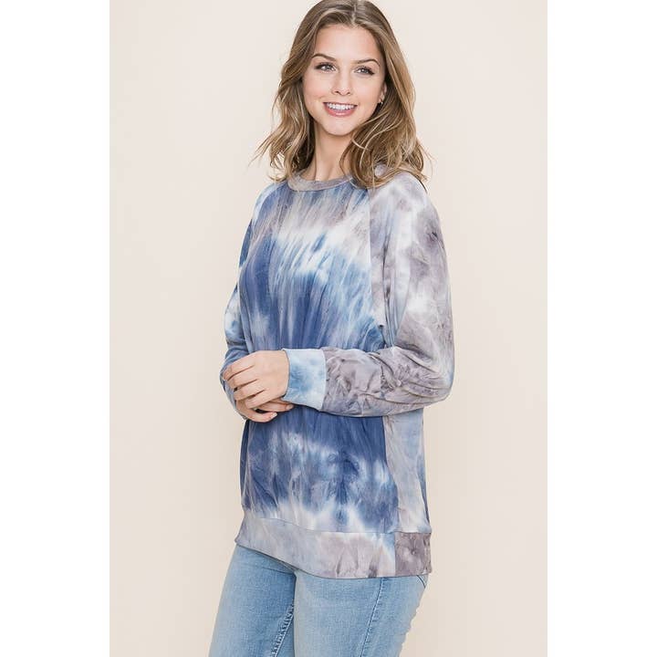 Reborn J - Wholesale Sweatshirt - Women's - TIEDYE LONG SLEEVE TOP10