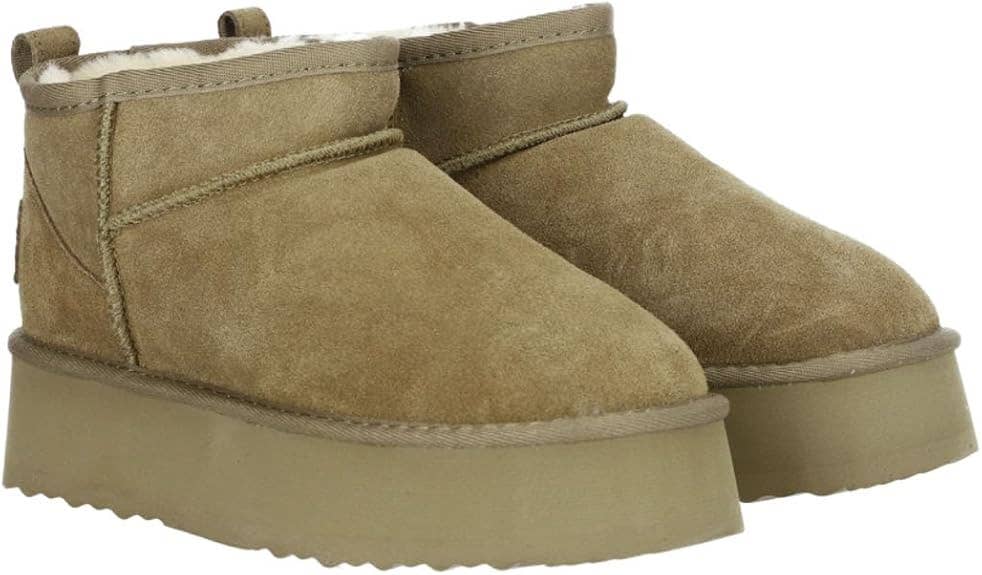 Vert OB5888 OOG Bottes en cuir pour femmes avec fourrure Teddy Vert en vente sur Faire2