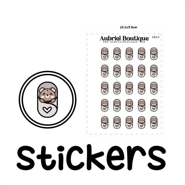 BÉBÉ, autocollants de planificateur — HM26 pour la vente par AubrielBoutique