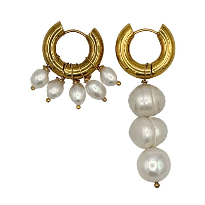 Cerchi con perline placcati in oro 24 carati/Bo480 Mix & Match per la vendita all'ingrosso da parte di Timeless Pearly