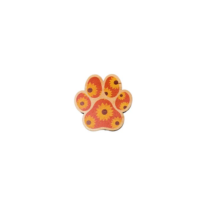 Driftless Studios - Wholesale Magnet - Summer Flowers Dog Paw Print Magnet Set - Home Decor1