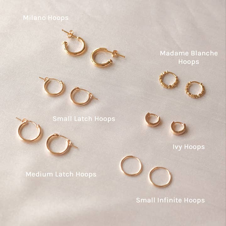 Gold Ivy Huggie Hoops for wholesale on Faire2