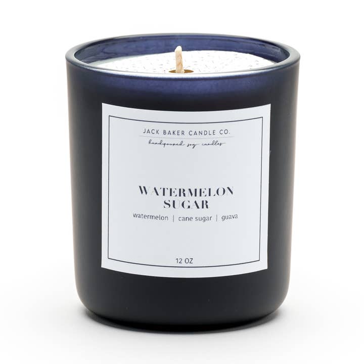 Jack Baker Candle Co – wholesale Jar/filled candle – Black Label Collection - Watermelon + Sugar 12 oz0