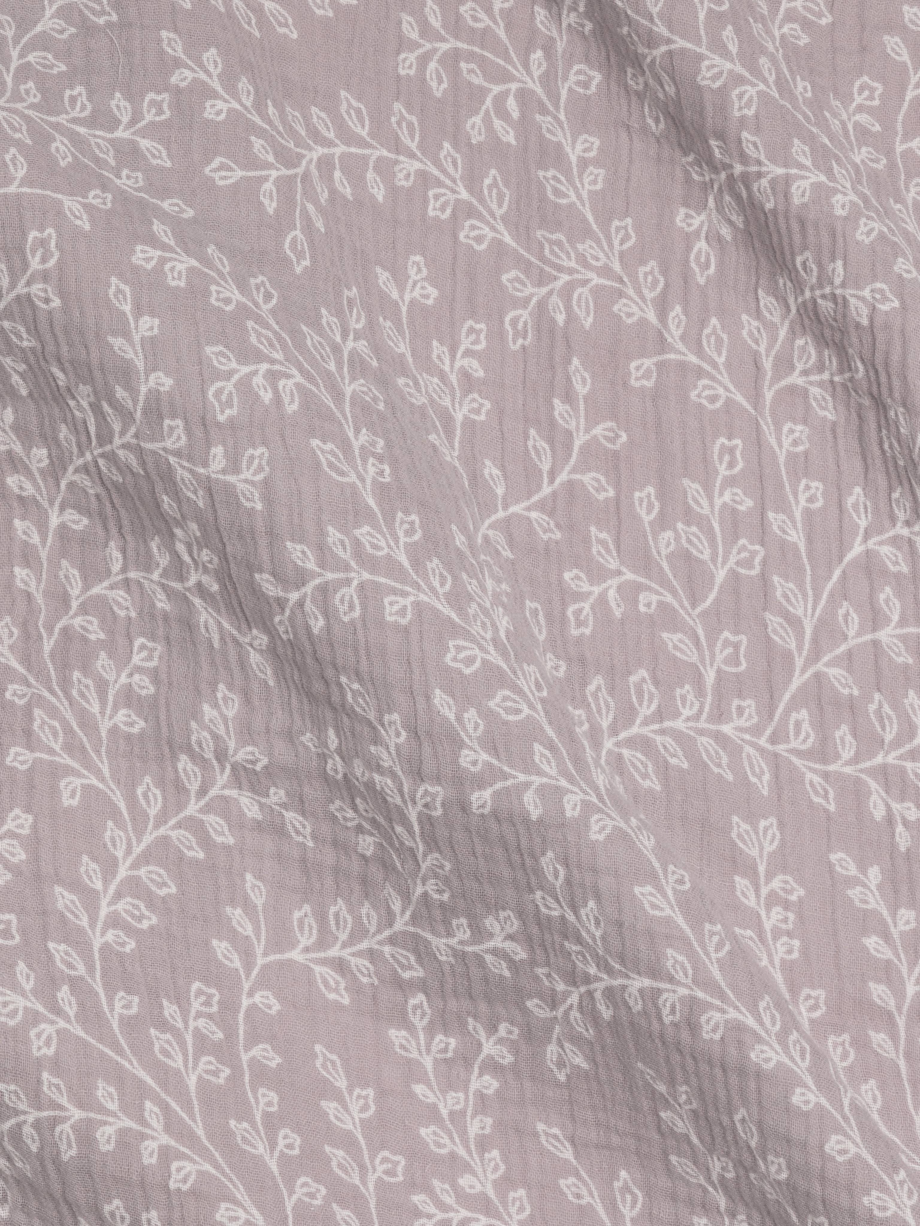 Colored Organics - Vente Lange – bébé - Couverture d'emmaillotage en mousseline biologique pour bébé - Lucia Floral / Lilla1