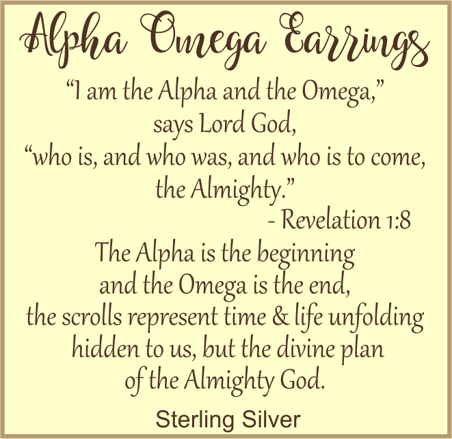 Lucina K. – Brincos de argola por atacado – Brincos Alpha Omega Prata de lei1