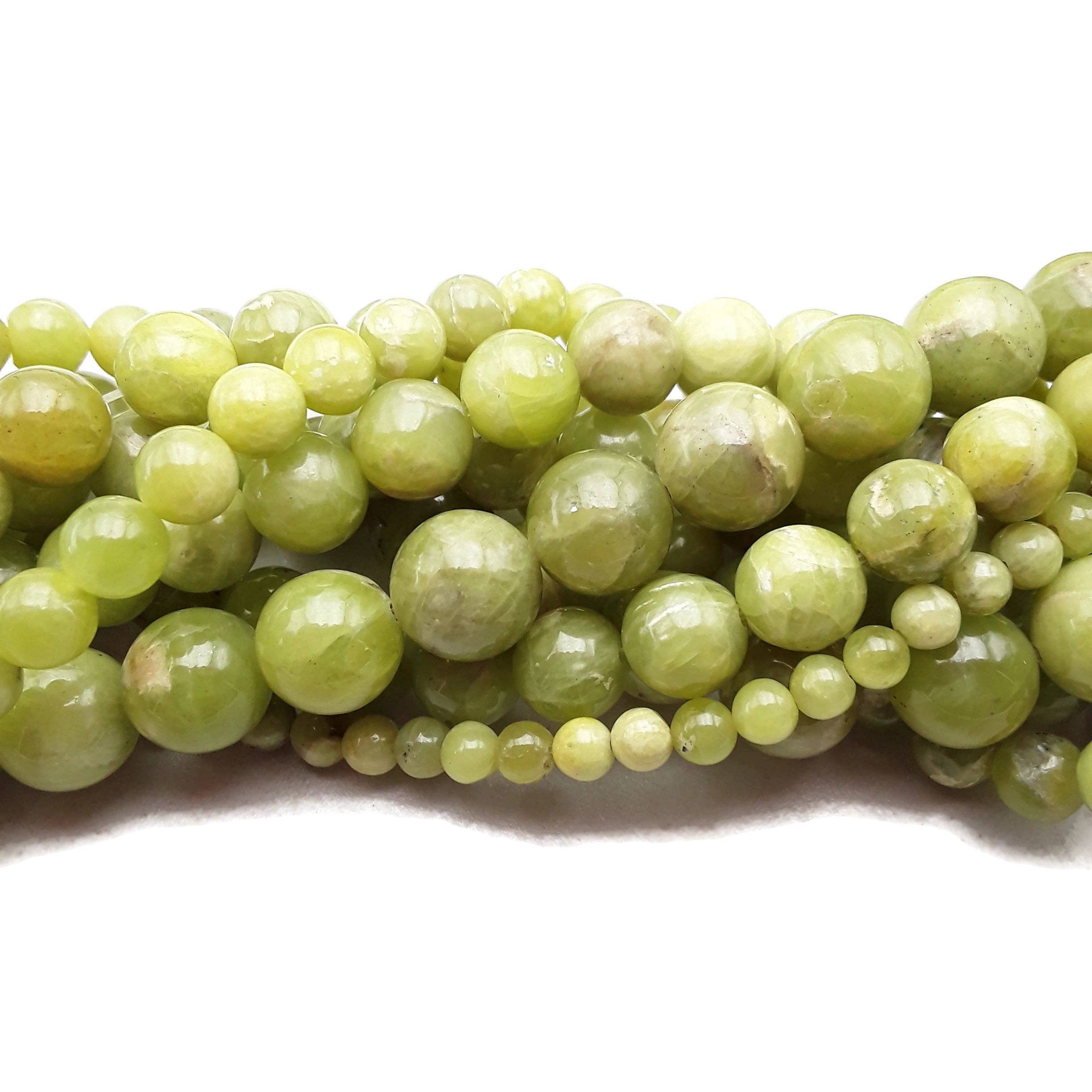 CRCBEADS - Wholesale Beads - Green Peridot Smooth Round Beads Size 4mm 6mm 8mm 10mm 15.5'' Strand2