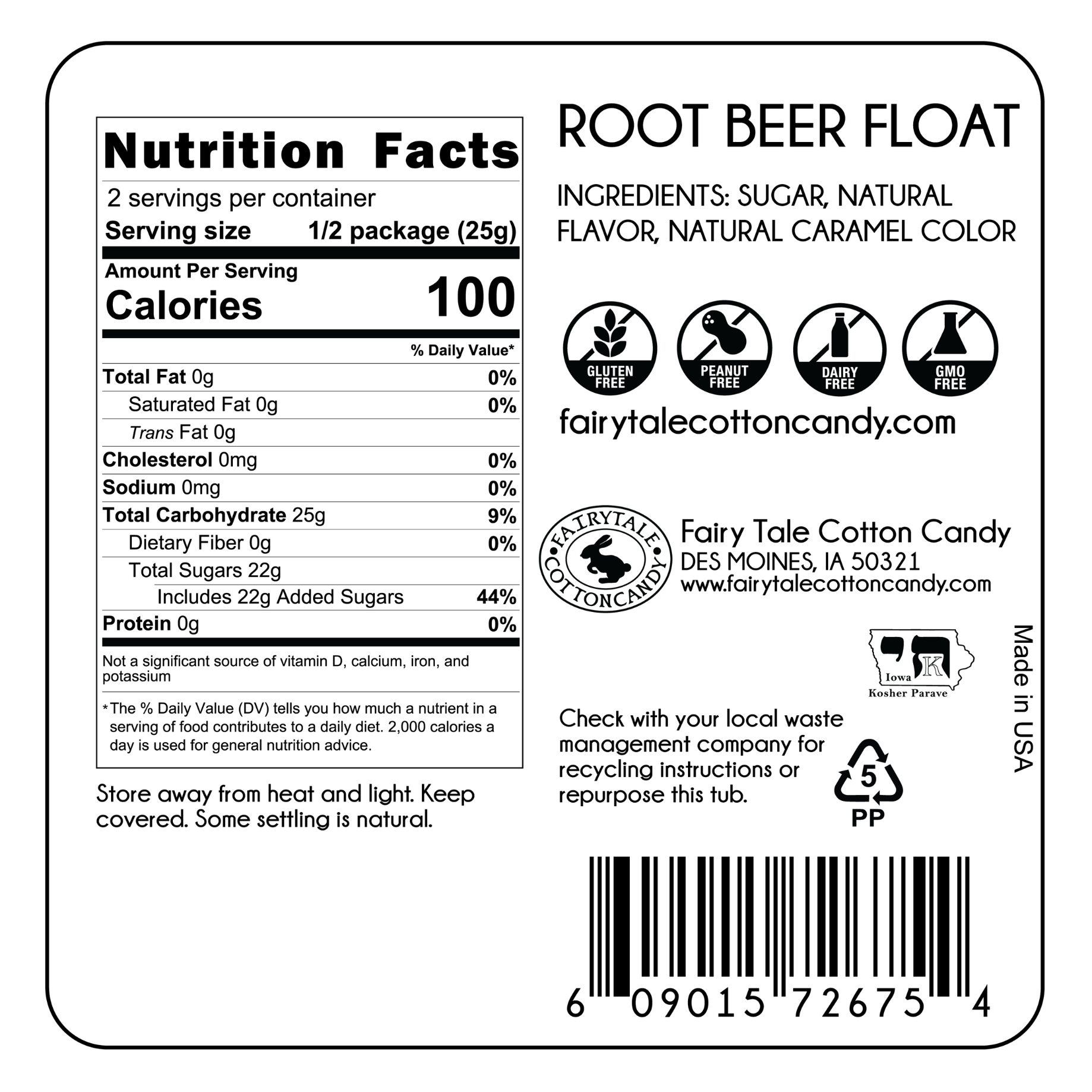 Fairy Tale Cotton Candy - Wholesale Cotton Candy - Root Beer Float Cotton Candy1